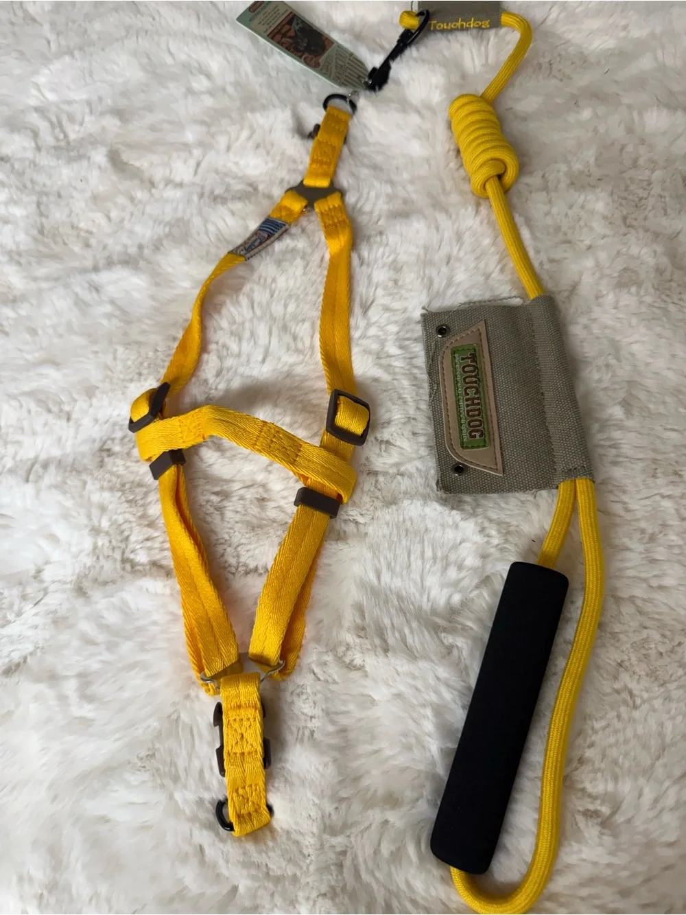 Small Yellow Dog Harness and Leash Set